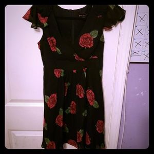 Black Flare Dress Mini